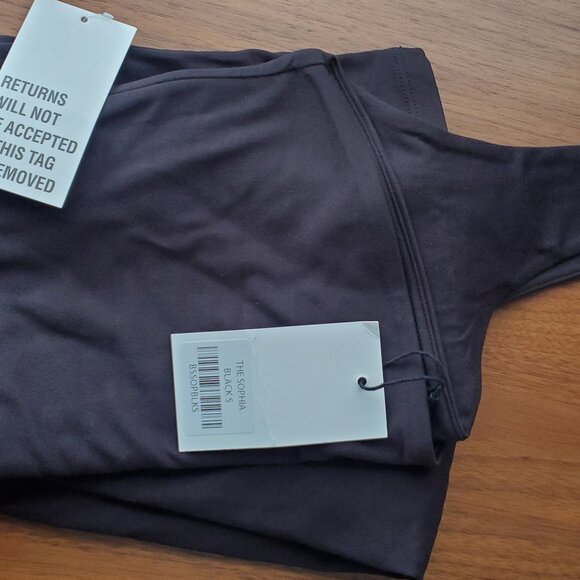 Elegant Black Midi Maternity Dress - Picture 4 of 7